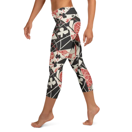 Red Queen's Shuffle on a Capri Leggings