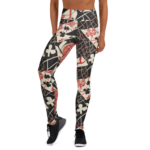 Red Queen's Shuffle on a Yoga Leggings
