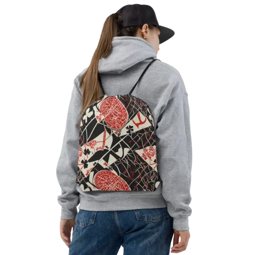 Red Queen's Shuffle on a Drawstring Bag