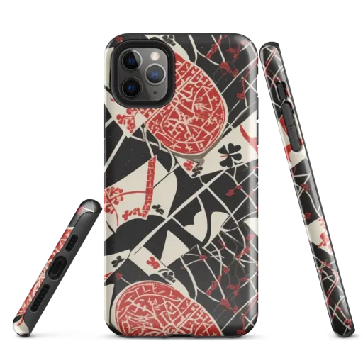 Red Queen's Shuffle on a Tough Case for iPhone®