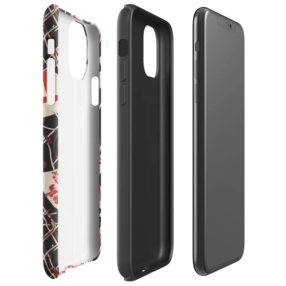 Red Queen's Shuffle on Tough Case for iPhone® — Right