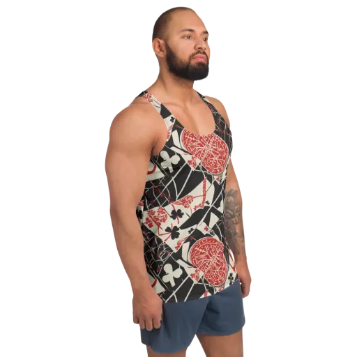 Red Queen's Shuffle on a Men's Tank Top