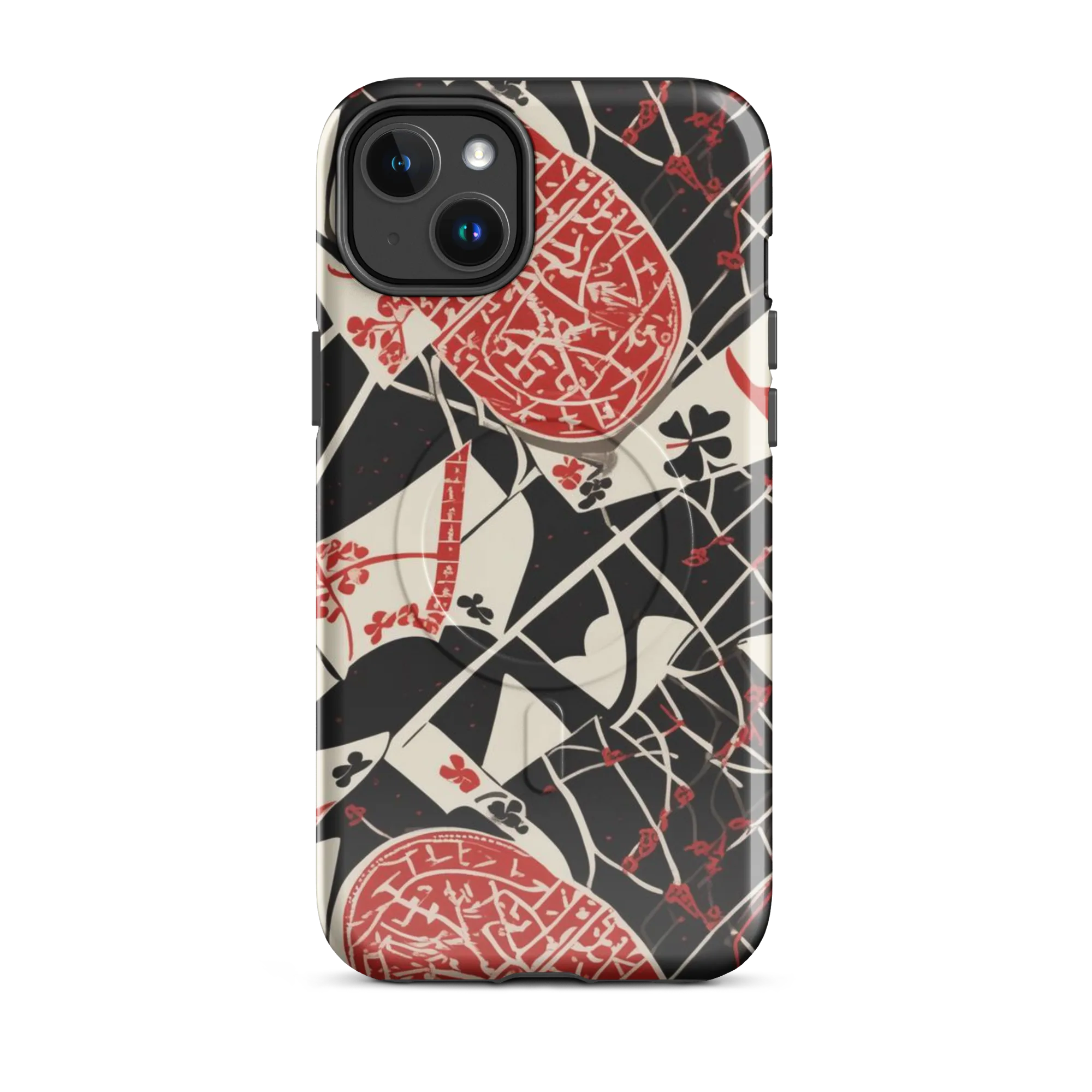 Red Queen's Shuffle on MagSafe Tough Case for iPhone® — Front