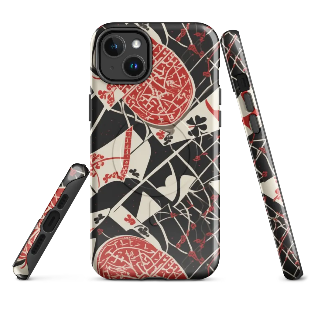 Red Queen's Shuffle on MagSafe Tough Case for iPhone® — Front