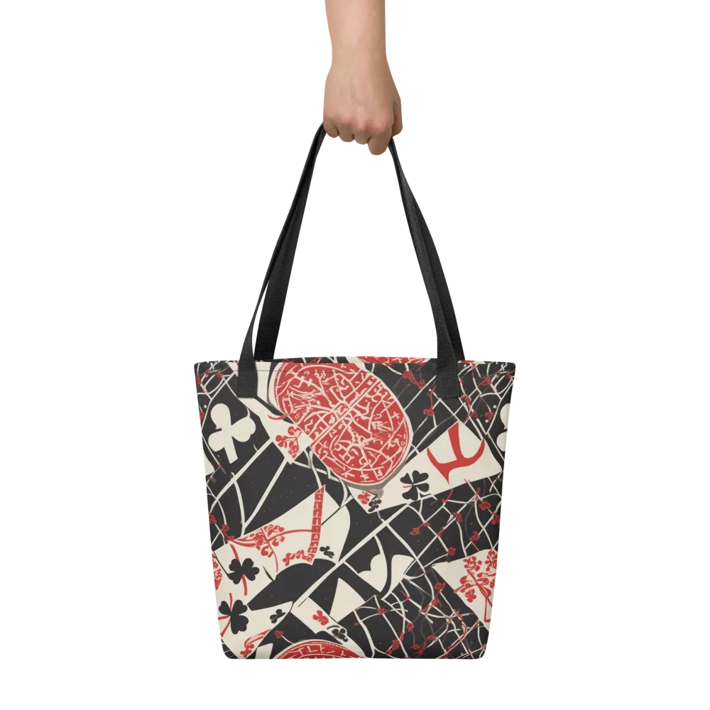 Red Queen's Shuffle on Tote Bag — Front