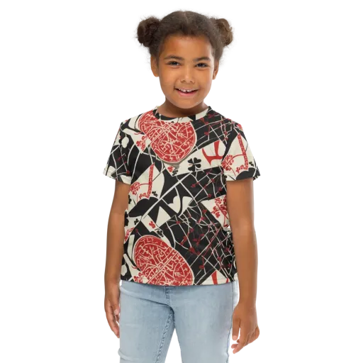 Red Queen's Shuffle on a Kids Crew Neck T-Shirt