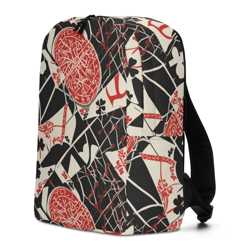 Red Queen's Shuffle on Minimalist Backpack — Left