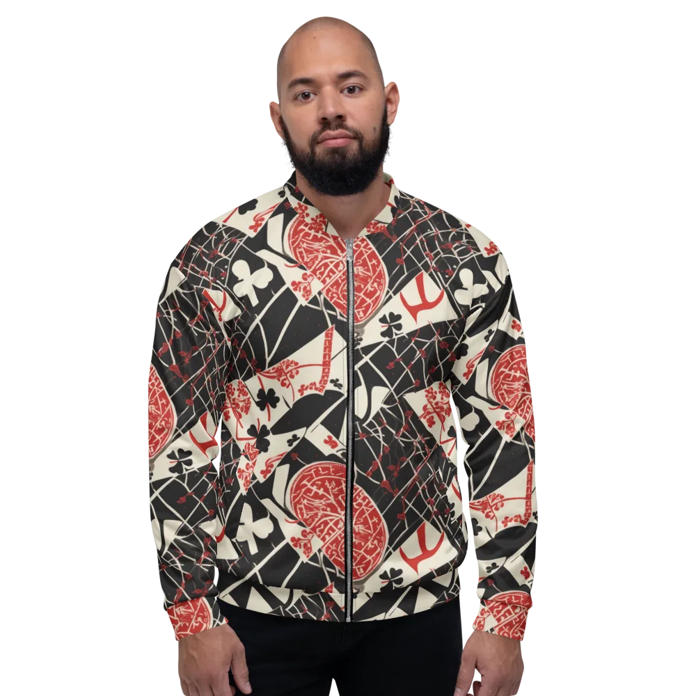 Red Queen's Shuffle on Bomber Jacket — Front