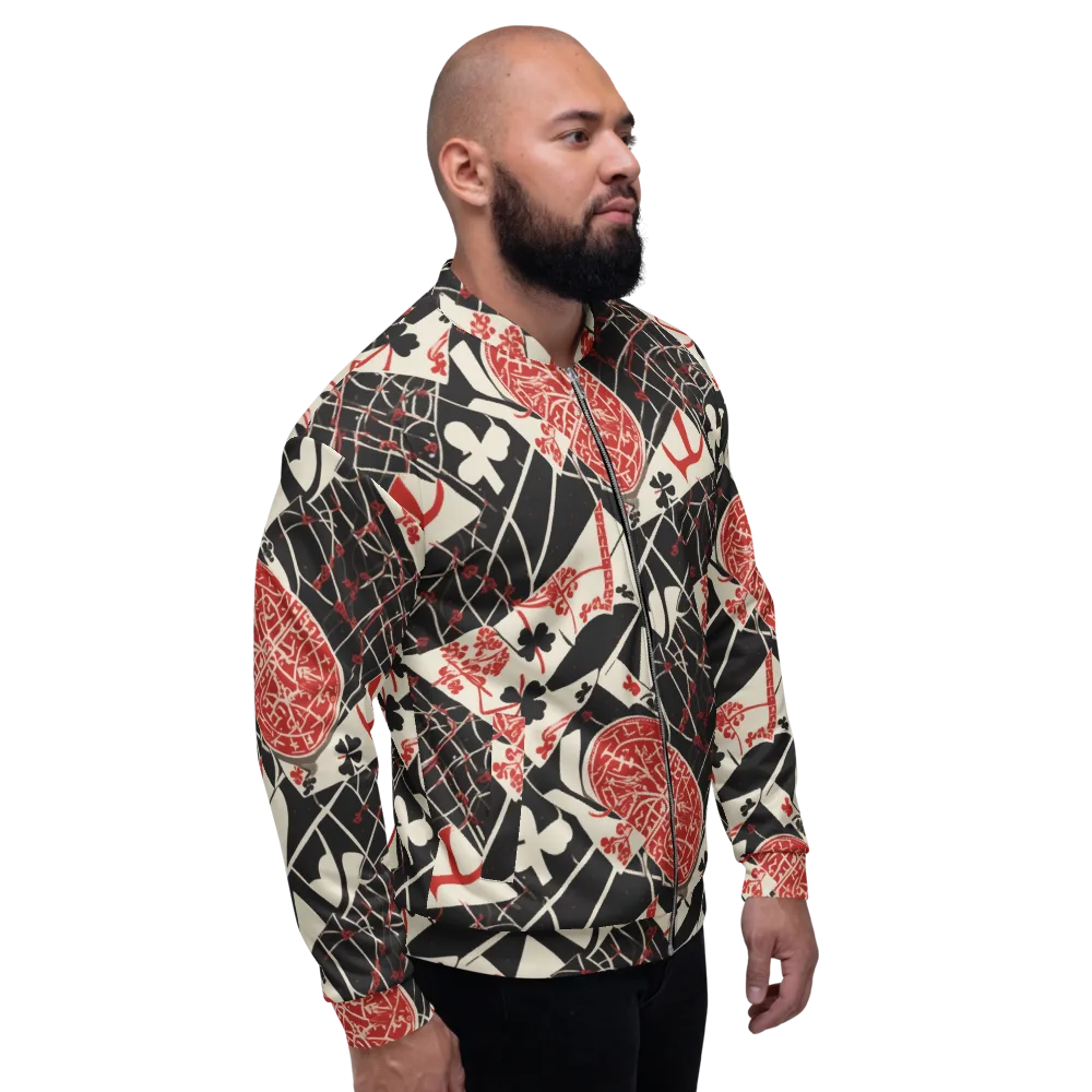 Red Queen's Shuffle on Bomber Jacket — Right