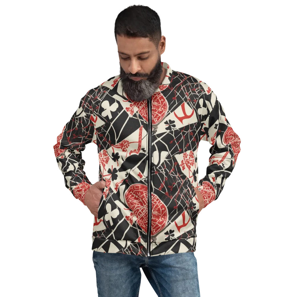 Red Queen's Shuffle on Bomber Jacket — Front