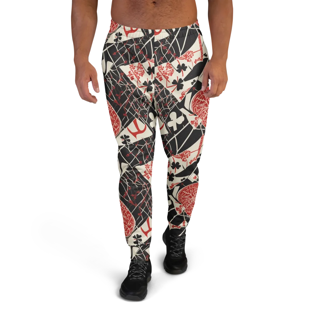 Red Queen's Shuffle on Men's Joggers — Front