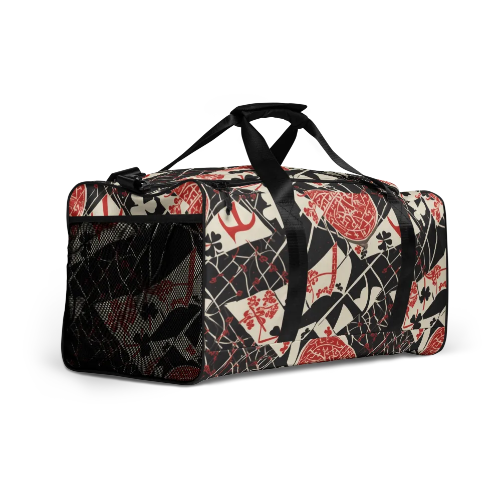 Red Queen's Shuffle on Duffle Bag — Right Front