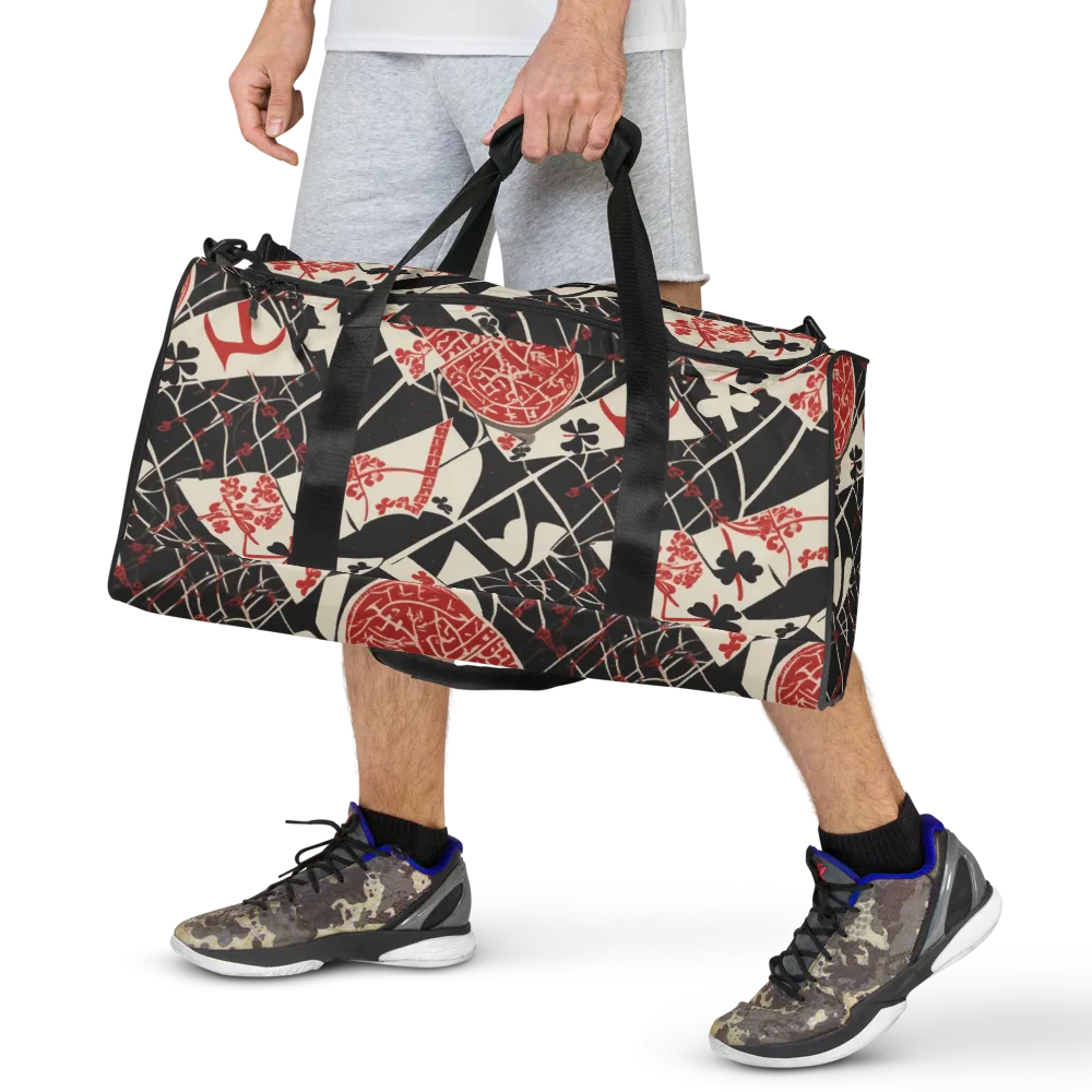 Red Queen's Shuffle on Duffle Bag — Front