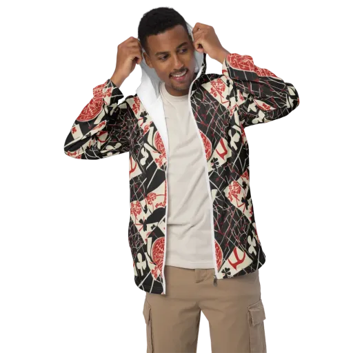 Red Queen's Shuffle on a Men's Windbreaker