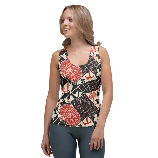 Red Queen's Shuffle on a Women's Tank Top