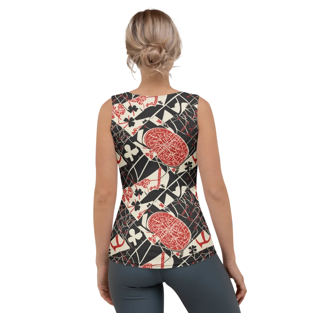 Red Queen's Shuffle on Women's Tank Top — Back