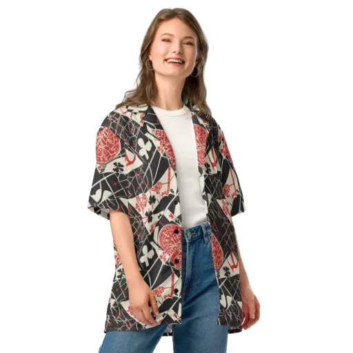 Red Queen's Shuffle on a Button Shirt