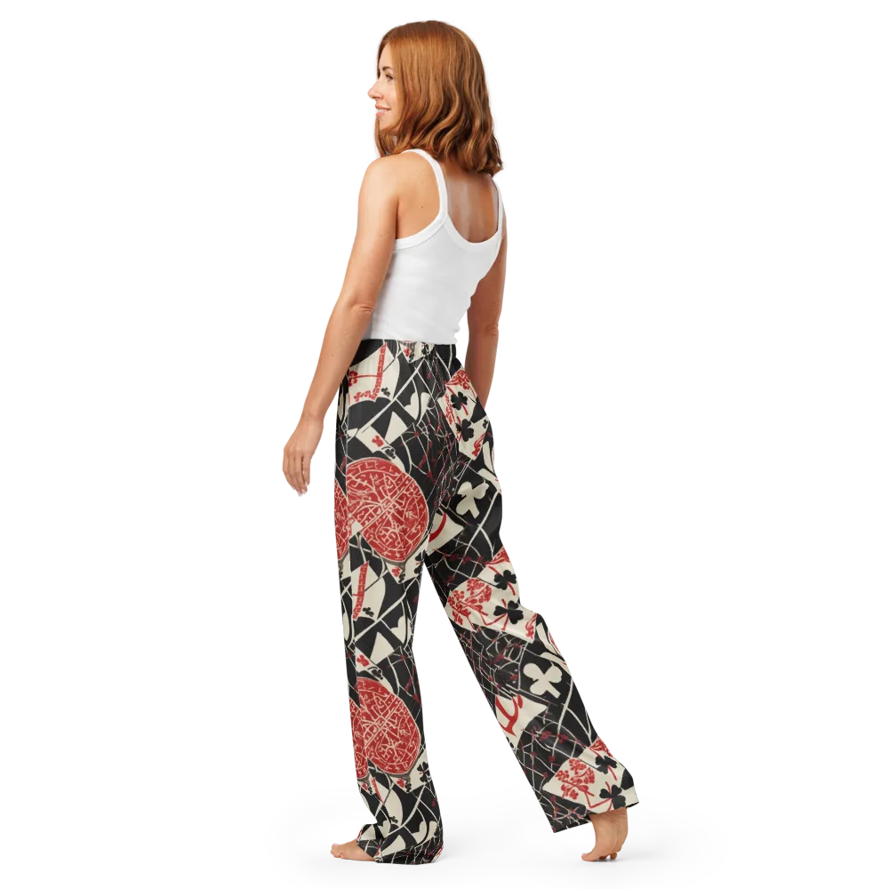 Red Queen's Shuffle on Women's Pajama Pants — Back
