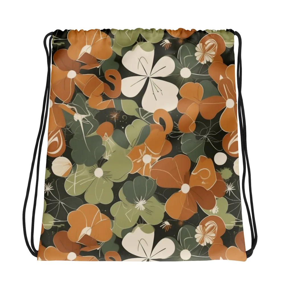Autumn Bloom Circuit on Drawstring Bag — Photo