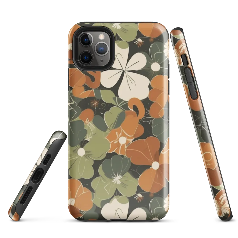 Autumn Bloom Circuit on Tough Case for iPhone® — Front