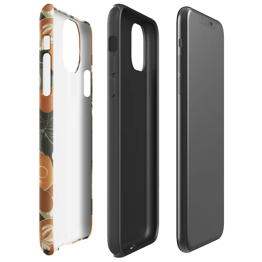Autumn Bloom Circuit on Tough Case for iPhone® — Right