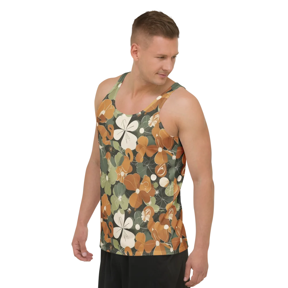 Autumn Bloom Circuit on Men's Tank Top — Left Front