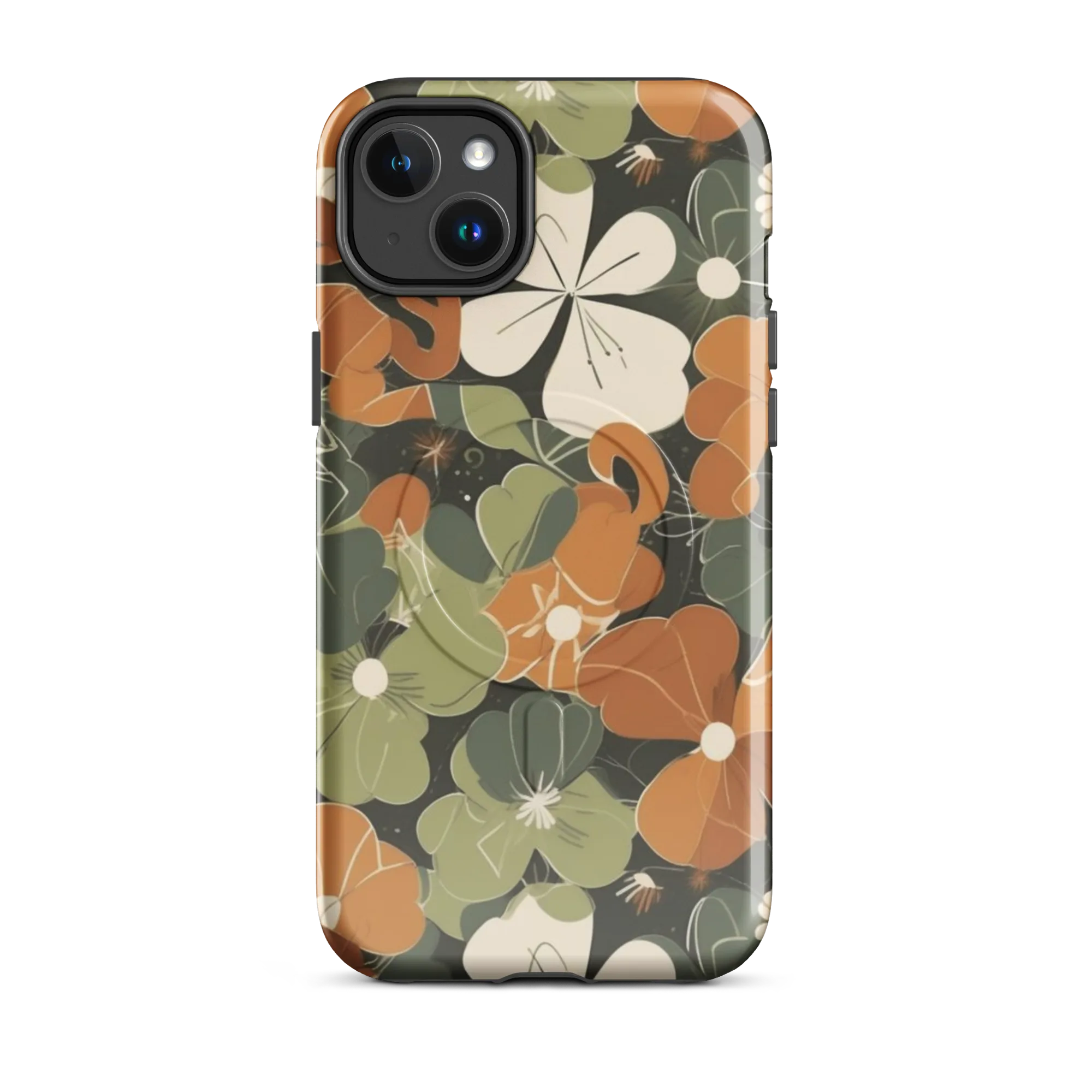 Autumn Bloom Circuit on MagSafe Tough Case for iPhone® — Front