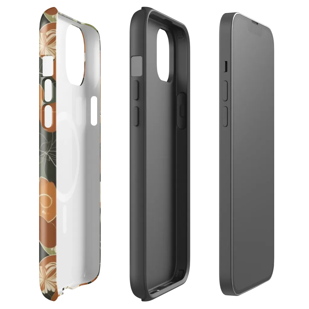 Autumn Bloom Circuit on MagSafe Tough Case for iPhone® — Front