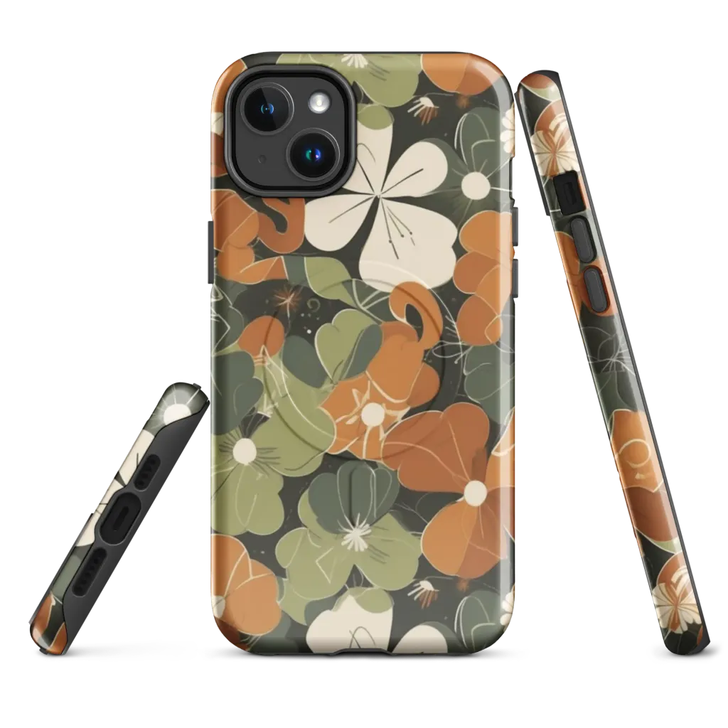 Autumn Bloom Circuit on MagSafe Tough Case for iPhone® — Front