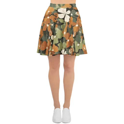 Autumn Bloom Circuit on a Skater Skirt