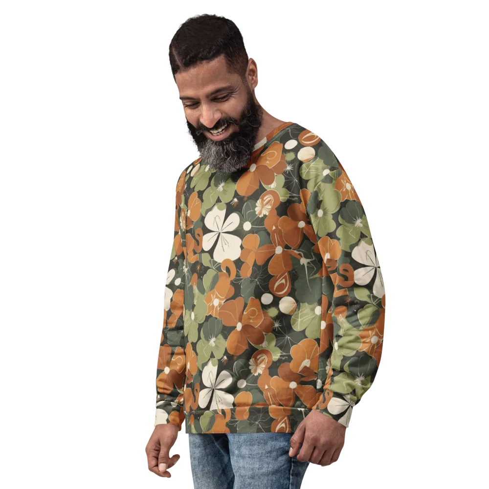 Autumn Bloom Circuit on Sweatshirt — Left Front