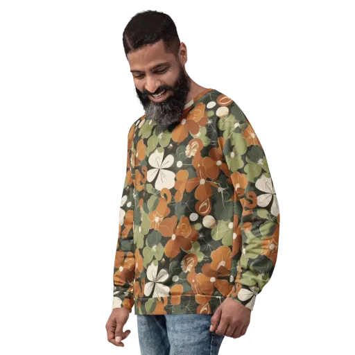 Autumn Bloom Circuit on a Sweatshirt