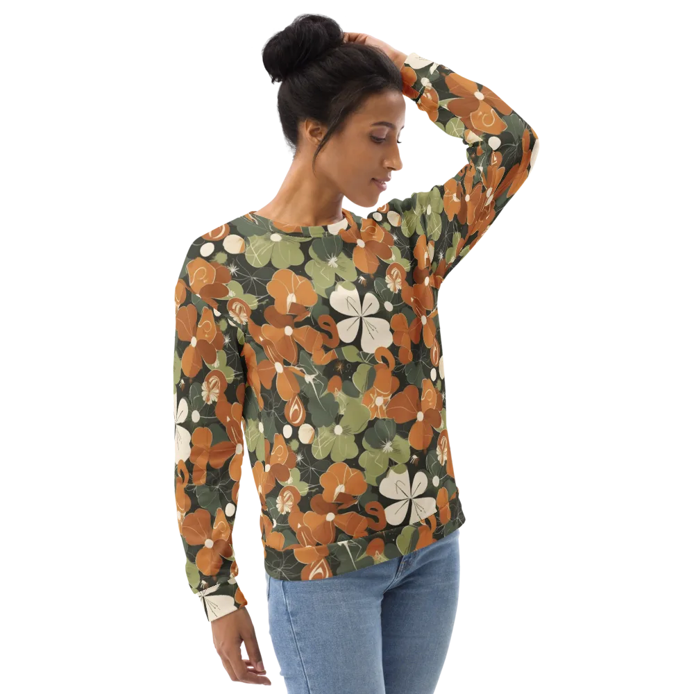 Autumn Bloom Circuit on Sweatshirt — Right Front