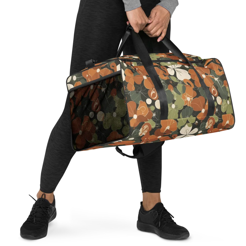 Autumn Bloom Circuit on Duffle Bag — Right Front