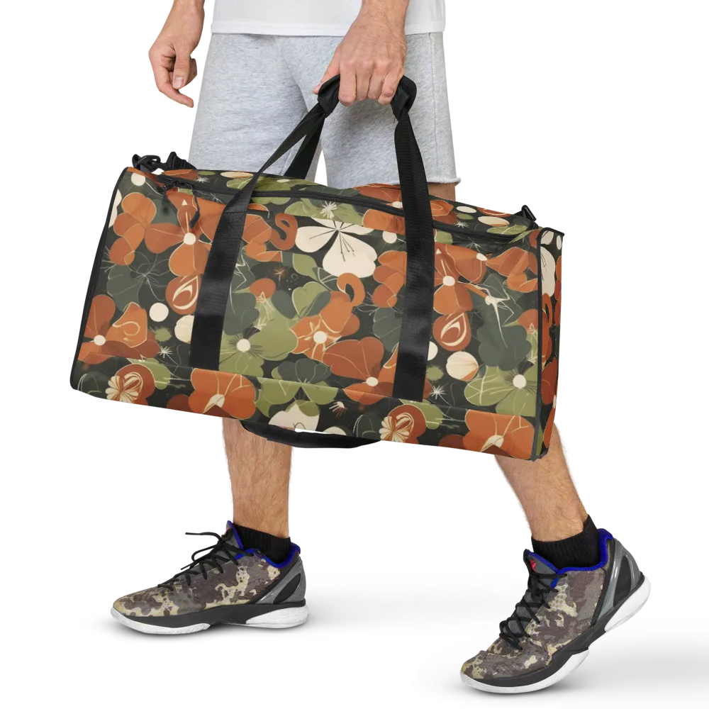 Autumn Bloom Circuit on Duffle Bag — Front