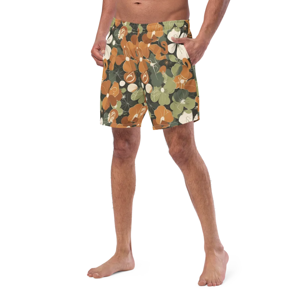 Autumn Bloom Circuit on Swim Trunks — Left Front