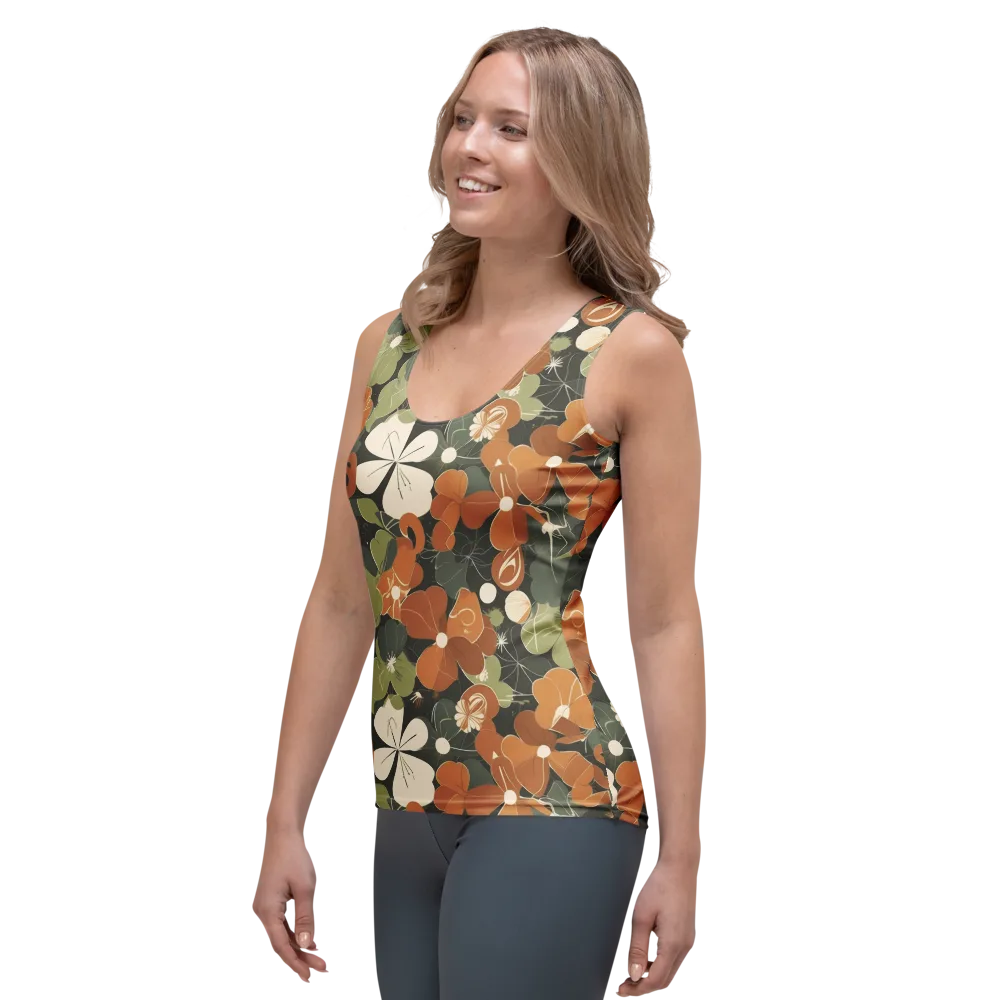Autumn Bloom Circuit on Women's Tank Top — Left Front