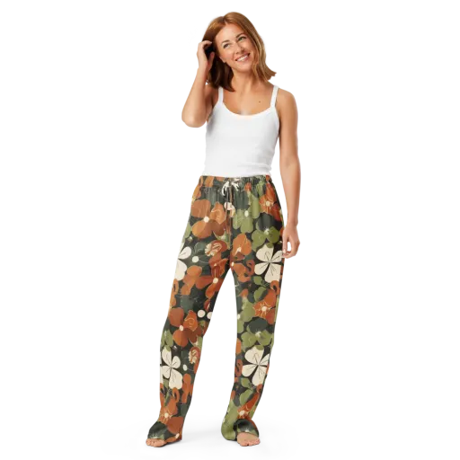 Autumn Bloom Circuit on a Women's Pajama Pants