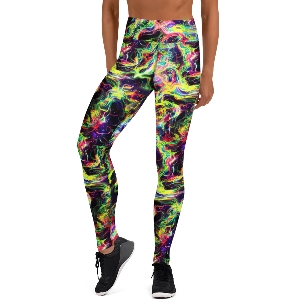 Infinite Flux on Yoga Leggings — Front