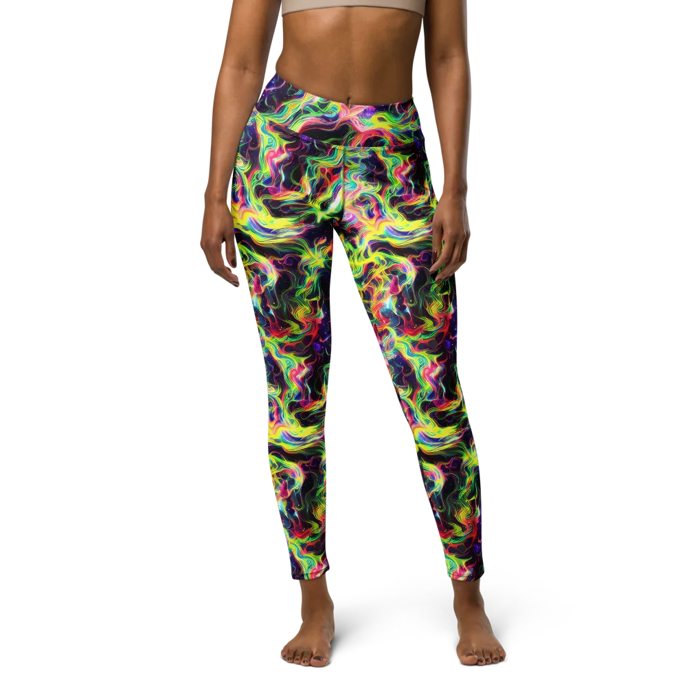 Infinite Flux on Yoga Leggings — Front