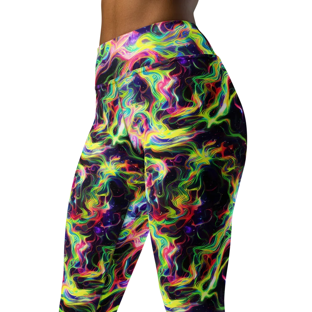 Infinite Flux on Yoga Leggings — Left Front