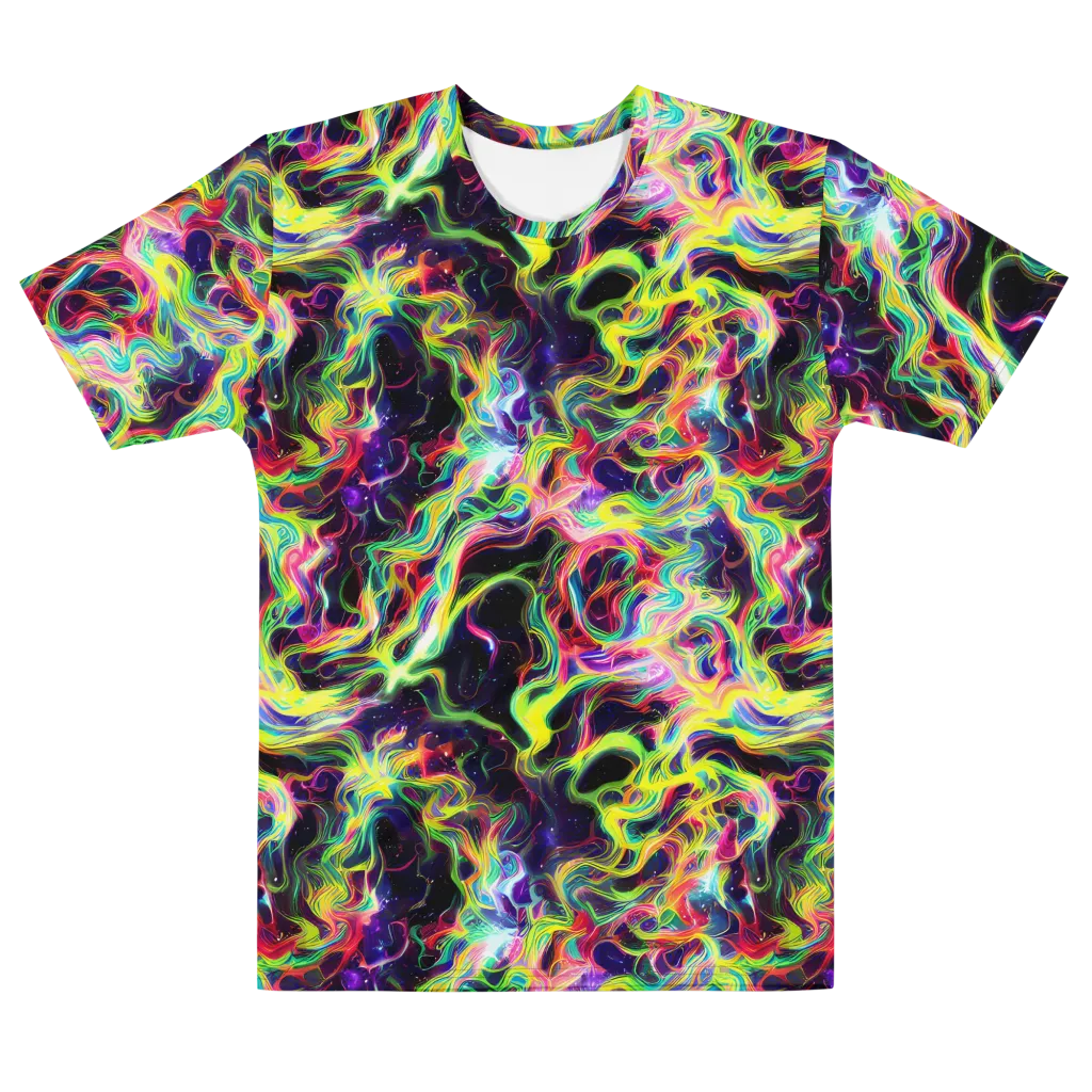 Infinite Flux on Men's Cotton Crew Neck T-Shirt — Front
