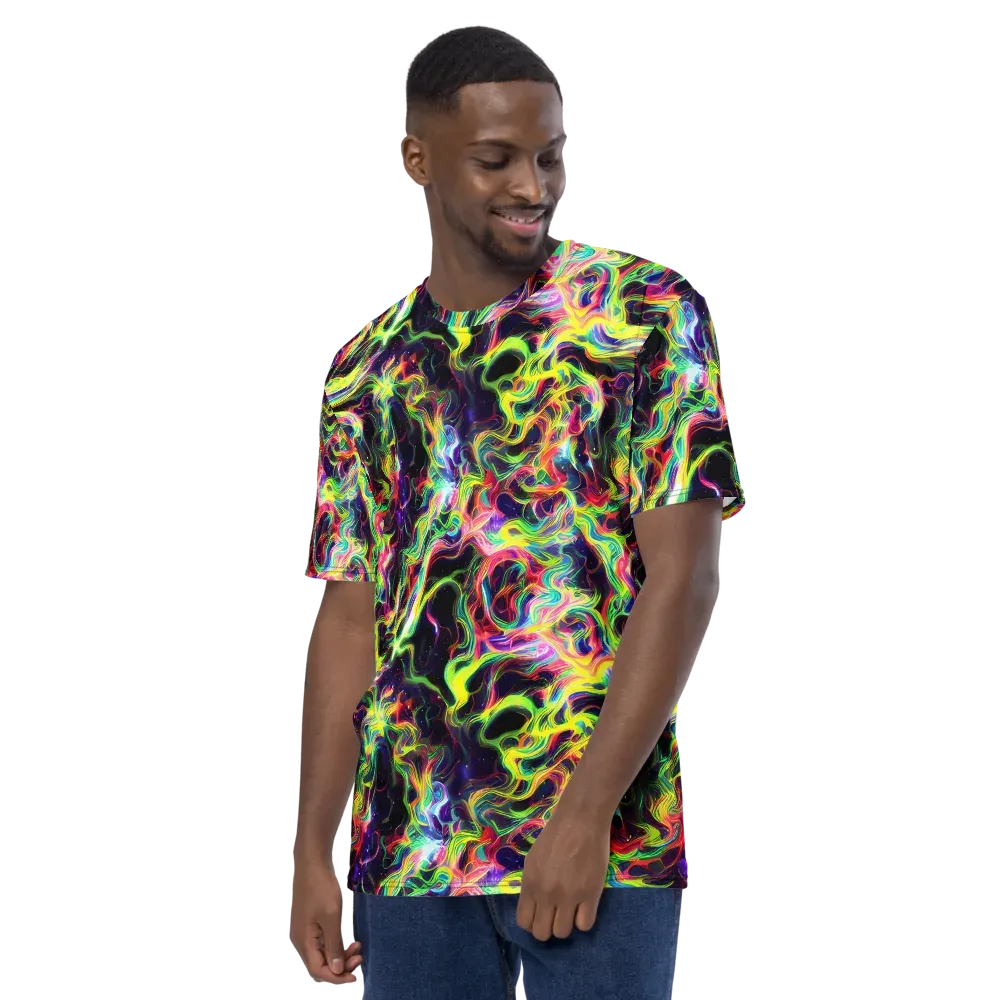 Infinite Flux on Men's Crew Neck T-Shirt — Left