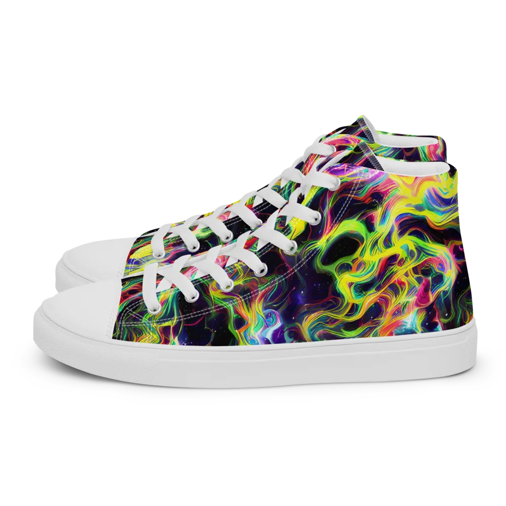 Infinite Flux on Men's High Top Canvas Shoes — Left