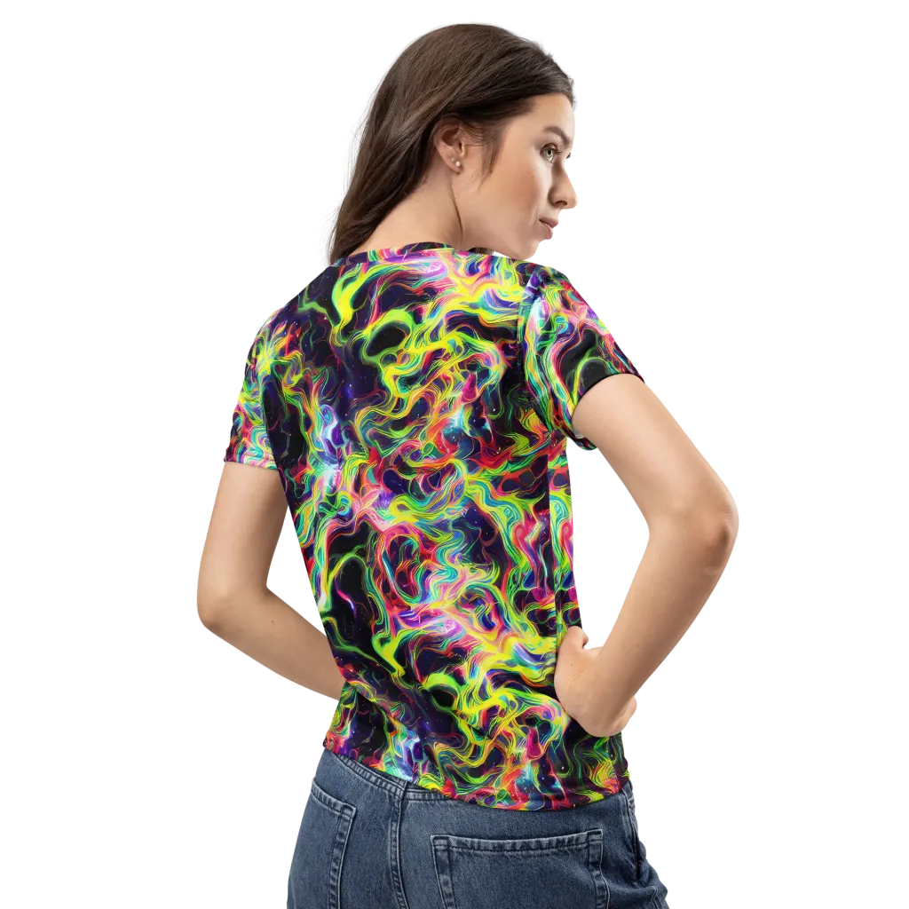 Infinite Flux on Women's Crew Neck T-Shirt — Back