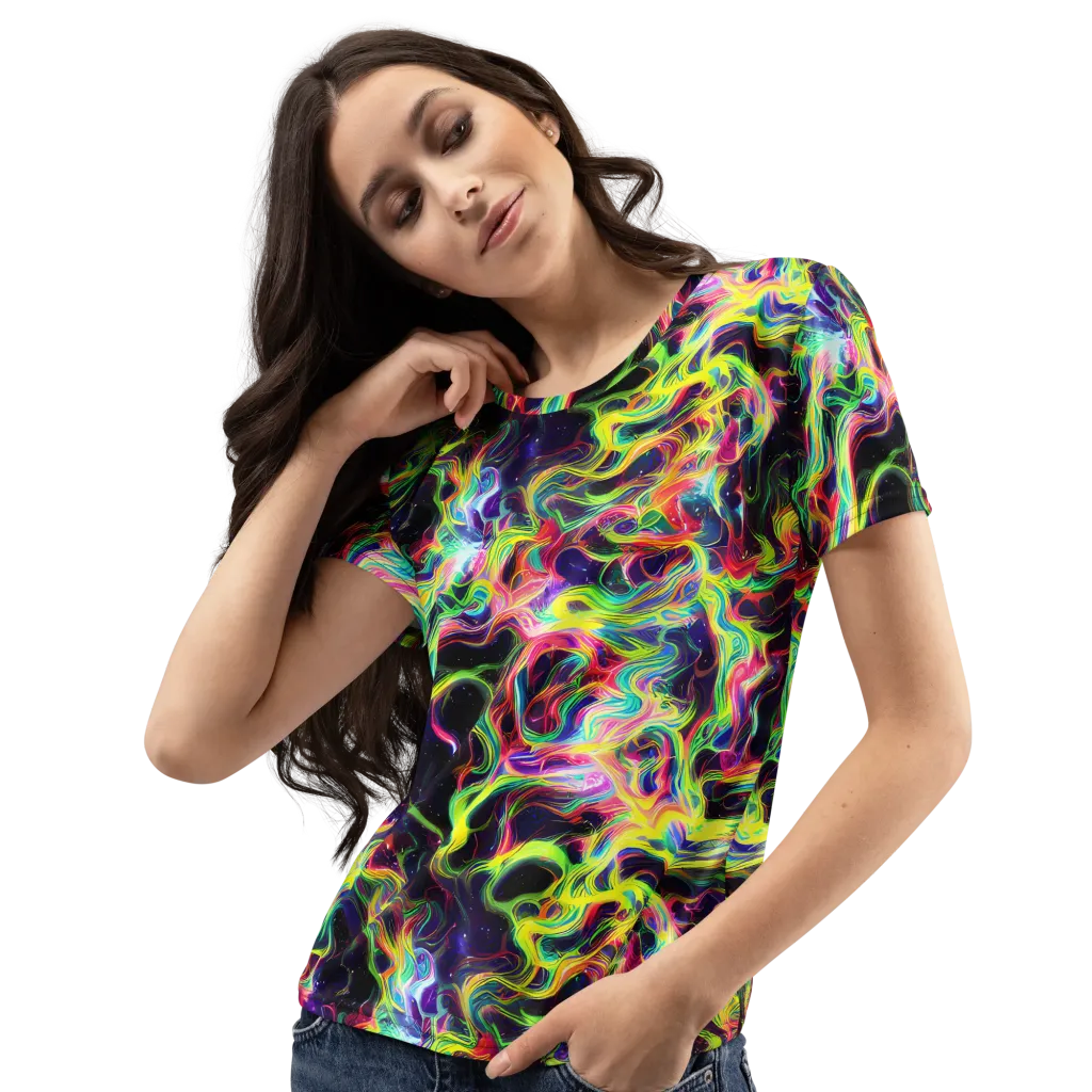 Infinite Flux on Women's Crew Neck T-Shirt — Left Front