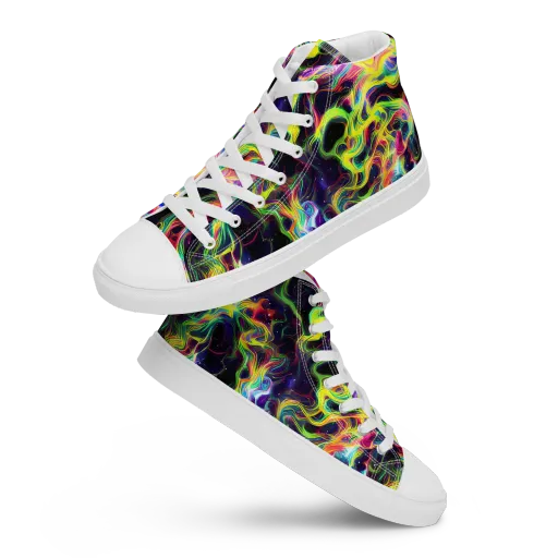 Infinite Flux on a Women's High Top Canvas Shoes