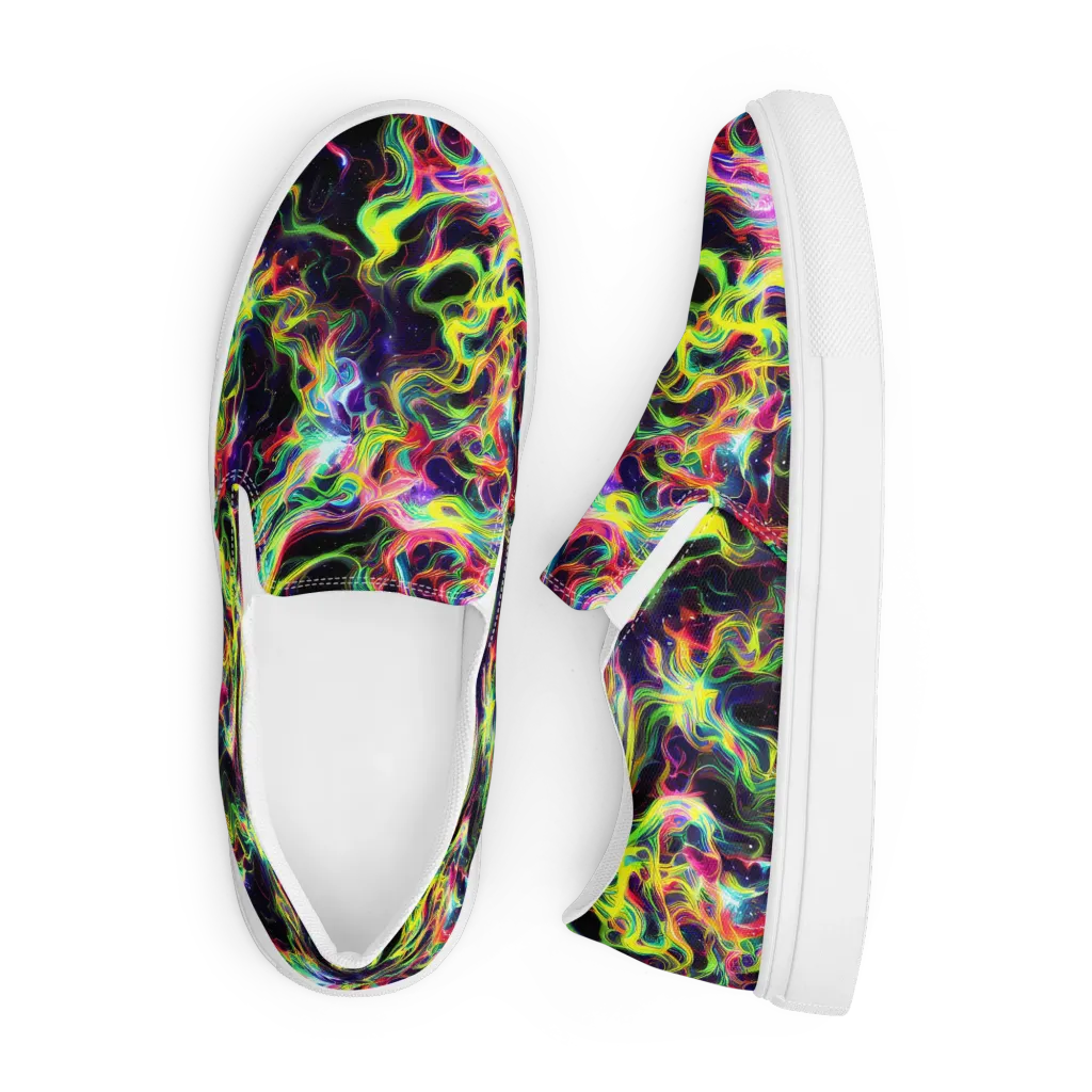 Infinite Flux on Men's Slip-On Canvas Shoes — Front