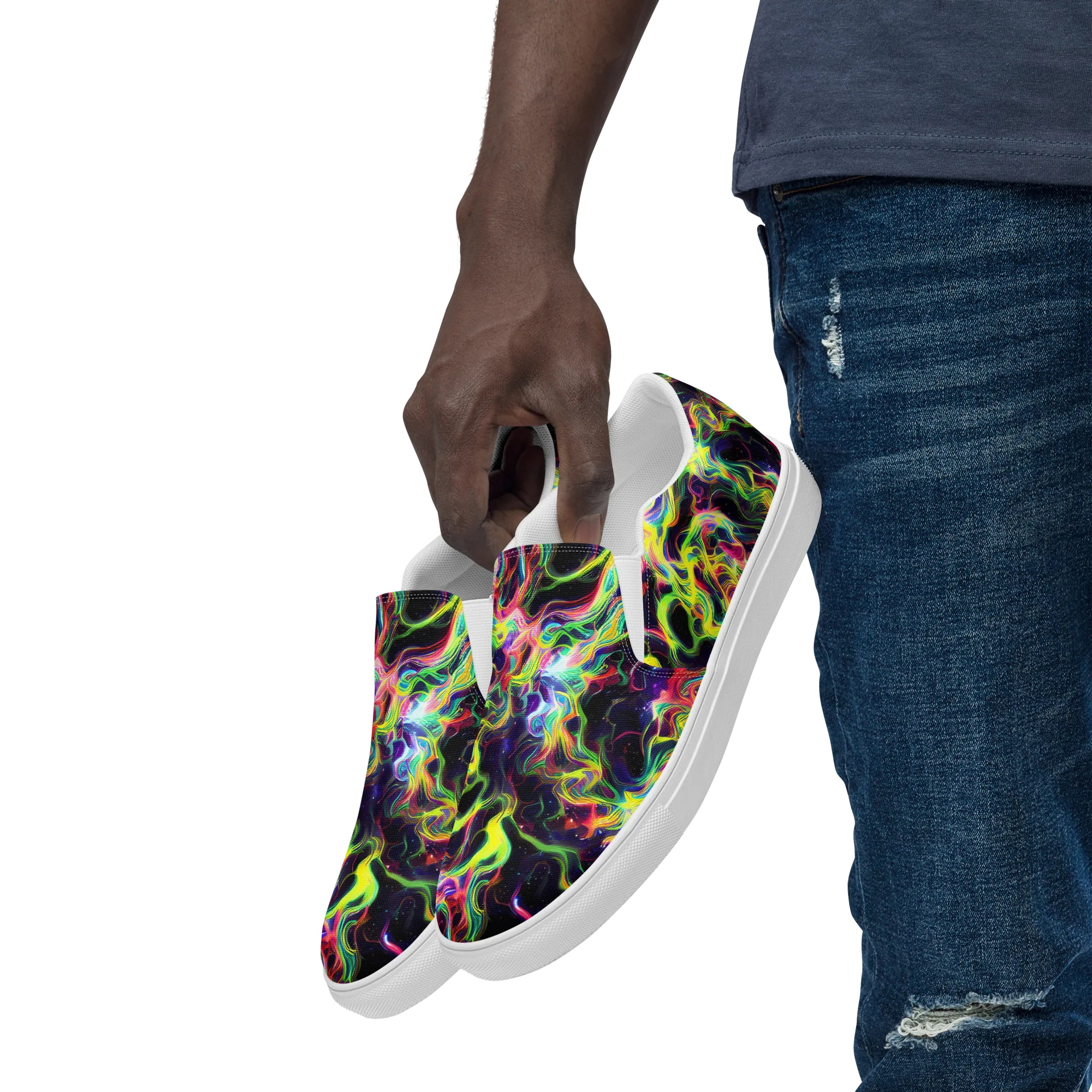 Infinite Flux on Men's Slip-On Canvas Shoes — Left Front