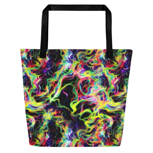 Infinite Flux on a Large Tote Bag W/ Pocket